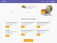 Tablet Screenshot of educationjobsite.com